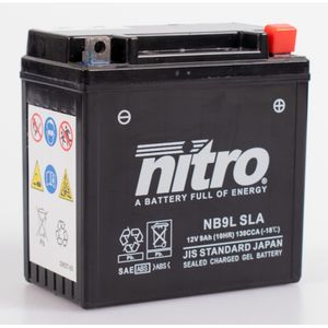 NITRO Gesloten batterij onderhoudsvrij, Batterijen voor motor & scooter, NB9L-SLA
