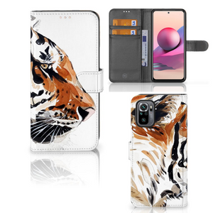 Hoesje Xiaomi Redmi Note 10S | 10 4G | Poco M5s Watercolor Tiger