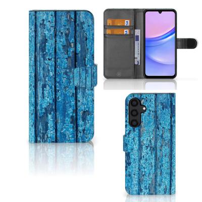 Samsung Galaxy A15 | Book Style Case | Wood Blue