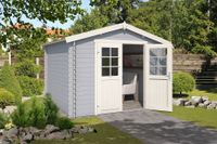 Outdoor Life Products | Tuinhuis Norah 275 x 230 | Gecoat | Platinum Grey-Wit - thumbnail