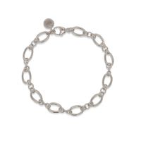 24Kae 22426Y Armband Ovale Schakels zilver goudkleurig 20 cm