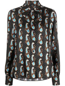ETRO chemise en soie à imprimé cachemire - Noir