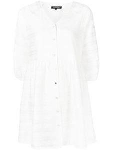 tout a coup robe rayée à col v - Blanc