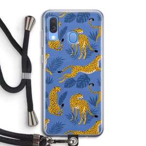 Luipaard: Samsung Galaxy A40 Transparant Hoesje met koord