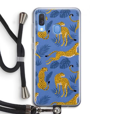 Luipaard: Samsung Galaxy A40 Transparant Hoesje met koord