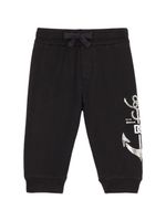 Dolce & Gabbana Kids pantalon de jogging en coton à logo imprimé - Noir