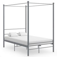 Hemelbedframe metaal grijs 120x200 cm Hemelbedframe metaal grijs 120x200 cm
