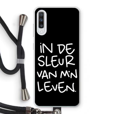 De Sleur: Samsung Galaxy A70 Transparant Hoesje met koord