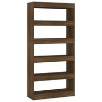 vidaXL Boekenkast/kamerscherm 80x30x166 cm bewerkt hout bruin eiken