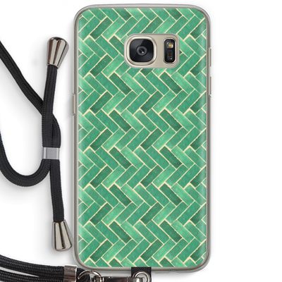 Moroccan tiles 2: Samsung Galaxy S7 Transparant Hoesje met koord