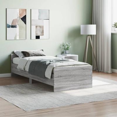Bedframe bewerkt hout grijs sonoma eiken 75x190 cm