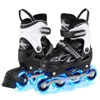 Verstelbare Inline Skates voor Kinderen 4 Maten Verstelbare Inline Skates met Lichtgevende Wielen Verlichte Rolschaatsen voor Binnen en Buiten-S