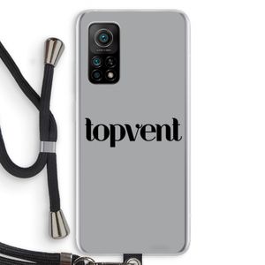 Topvent Grijs Zwart: Xiaomi Mi 10T 5G Transparant Hoesje met koord