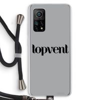 Topvent Grijs Zwart: Xiaomi Mi 10T 5G Transparant Hoesje met koord