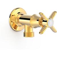 Tres Clasic design hoekstopkraan 1/2" bu x 3/4" bu 24k Goud glans