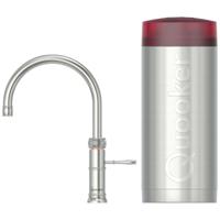 Quooker Classic Fusion Round Keukenkraan Set - Kokend Warm- en Koud Water - RVS - Inclusief COMBI Reservoir