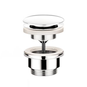 Clickwaste Hotbath Cobber Afvoerplug met Schroef Rond Mat Wit
