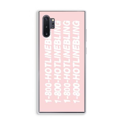 Hotline bling pink: Samsung Galaxy Note 10 Plus Transparant Hoesje