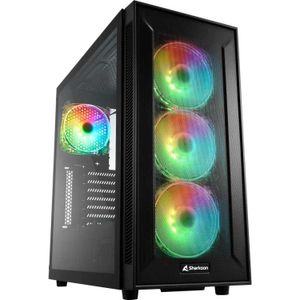 Sharkoon TG6M RGB tower behuizing 4x USB-A | RGB | Window