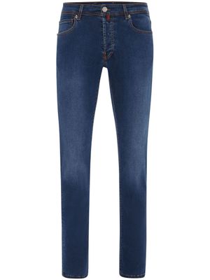 Billionaire jean droit à logo brodé - Bleu