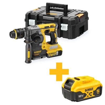 DeWALT DCH274P2T Accu combihamer SDS-Plus 2,1J + snelwisselboorkop 18V XR 5.0Ah in TSTAK