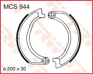 TRW Remschoenen, remblokken en voor de moto, MCS944