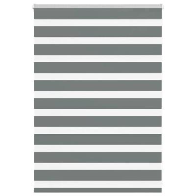 VidaXL Zebra rolgordijn 95x100 cm stofbreedte 90,9 cm donkergrijs