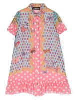 Versace Kids robe Butterflies en soie - Rose