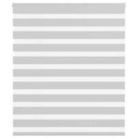 VidaXL Zebra rolgordijn 135x150 cm stofbreedte 130,9 cm lichtgrijs