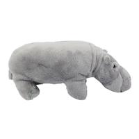 Knuffeldier Nijlpaard - zachte pluche stof - premium kwaliteit knuffels - grijs - 23 cm