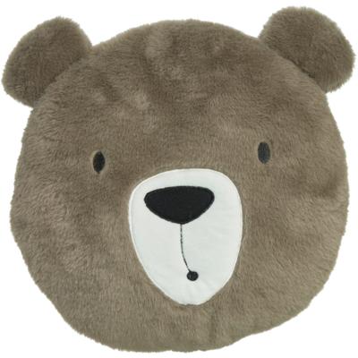 Dieren sierkussen kinderkamer - beer - bruin - 30 cm - polyester