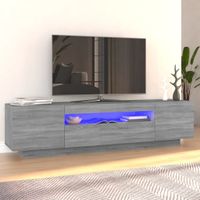 Tv-meubel met LED-verlichting 160x35x40 cm grijs sonoma eiken - thumbnail
