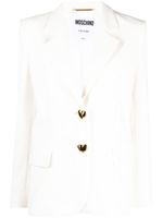 Moschino blazer à boutons cœurs - Blanc