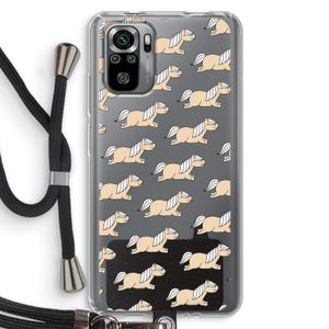 Ponys: Xiaomi Redmi Note 10S Transparant Hoesje met koord