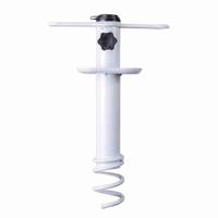 Marbueno Parasol Suction Staal Wit 35,5x15x6 cm Strand en Tuin 10506