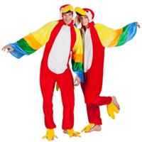 Boland Papegaai kostuum - onesie - one size - dierenpak - volwassenen - carnaval