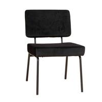 Bronx71 Velvet eetkamerstoel Espen zwart - Eetkamerstoelen set van 6