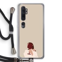 I drink wine: Xiaomi Mi Note 10 Transparant Hoesje met koord
