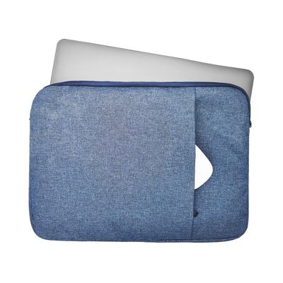 Lunso - Stijlvolle zachte neopreen sleeve hoes 15 inch - Lichtblauw