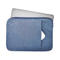 Lunso - Stijlvolle zachte neopreen sleeve hoes 15 inch - Lichtblauw