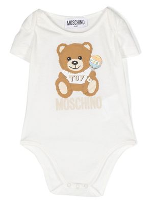 Moschino Kids grenouillère à manches courtes - Blanc