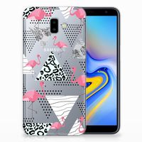 Samsung Galaxy J6 Plus (2018) TPU Hoesje Flamingo Triangle - thumbnail