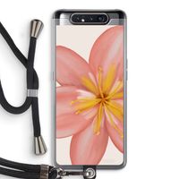 Pink Ellila Flower: Samsung Galaxy A80 Transparant Hoesje met koord