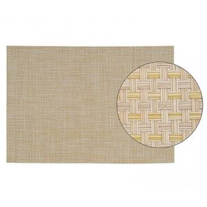 Onderlegger met geweven print beige 45 x 30 cm   -