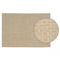 Onderlegger met geweven print beige 45 x 30 cm   -