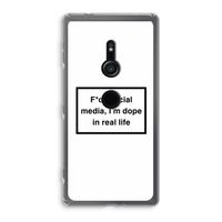 I'm dope: Sony Xperia XZ2 Transparant Hoesje