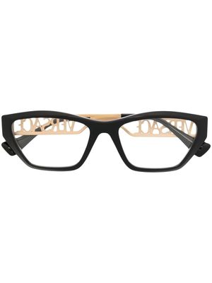 Versace Eyewear lunettes de soleil à monture papillon - Noir