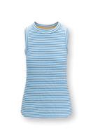 Pip Studio Trinity Top Mouwloos Little Sumo Stripe Blauw XS