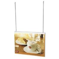 Acryl-U-houder A4 liggend met 4 gaatjes