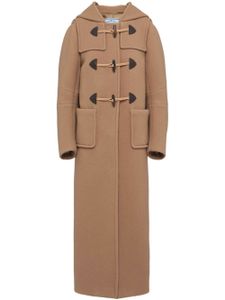 Prada duffle-coat en velours - Marron